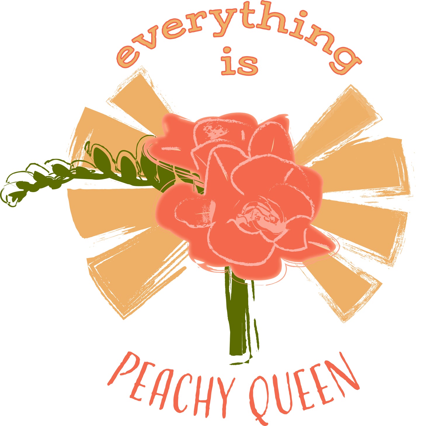 Everything is Peachy Queen Sticker