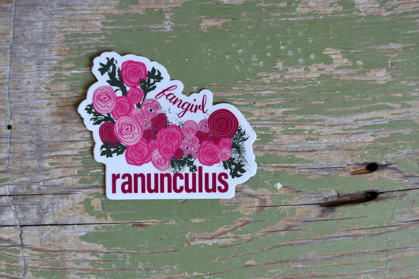 Ranunculus Fangirl Sticker