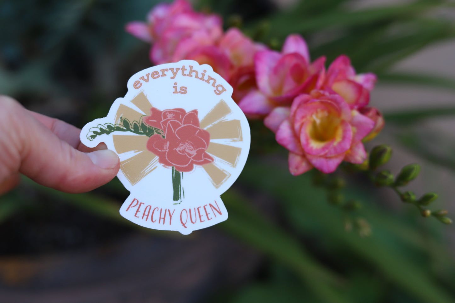 Everything is Peachy Queen Sticker